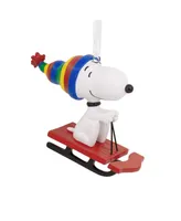 Hallmark Peanuts Snoopy Sledding Ornament - Multi