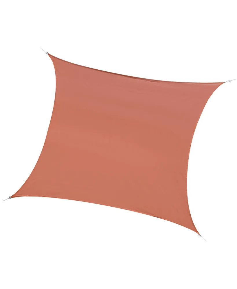 Outsunny 20' x 16' Rectangle Sun Sail Shade Canopy Shade Sail Cloth for Outdoor Patio Deck Yard, Brick Red