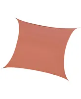 Outsunny 20' x 16' Rectangle Sun Sail Shade Canopy Shade Sail Cloth for Outdoor Patio Deck Yard, Brick Red