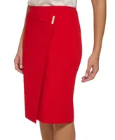 Dkny Petite Asymmetrical Pencil Skirt, Created for Macy's