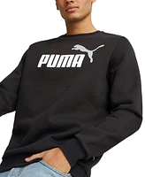 Puma Men's Ess+ Big Logo Crewneck Fleece Sweatshirt