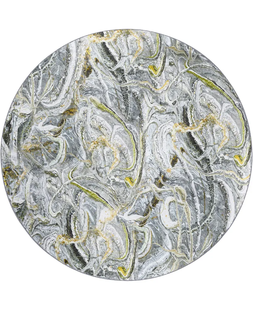 D Style Splash SPL12 8' x 8' Round Area Rug