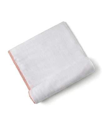 Malabar Baby Silky Soft Luxe Pom Pom Swaddle, Peach
