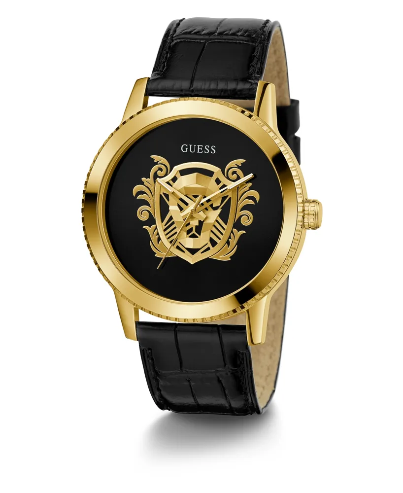 Guess Men's Analog Gold-tone Stainless Steel Watch 44mm