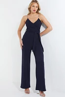 Quiz Women's Wrap Embellished Strap Palazzo Jumpsuit