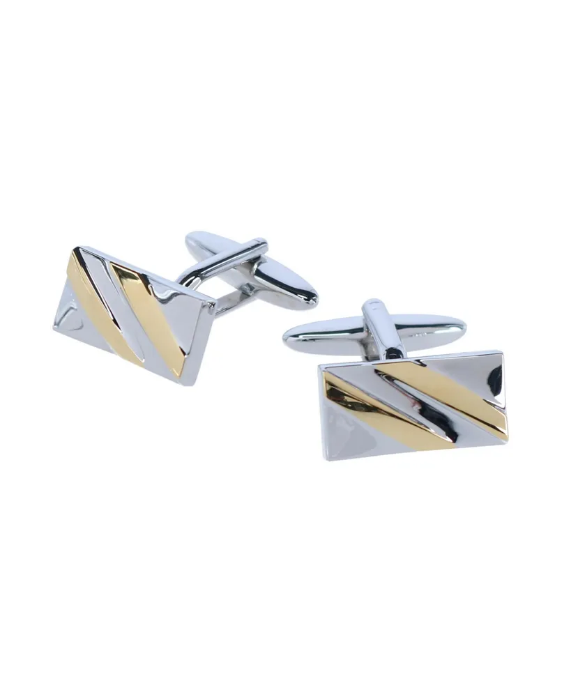 Trafalgar Rhodium and Gold Detailed Cufflinks