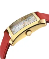 GV2 by Gevril Women's Luino Swiss Quartz Red Leather Watch 29mm