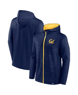 Men's Fanatics Navy Cal Bears Ball Carrier Full-Zip Hoodie