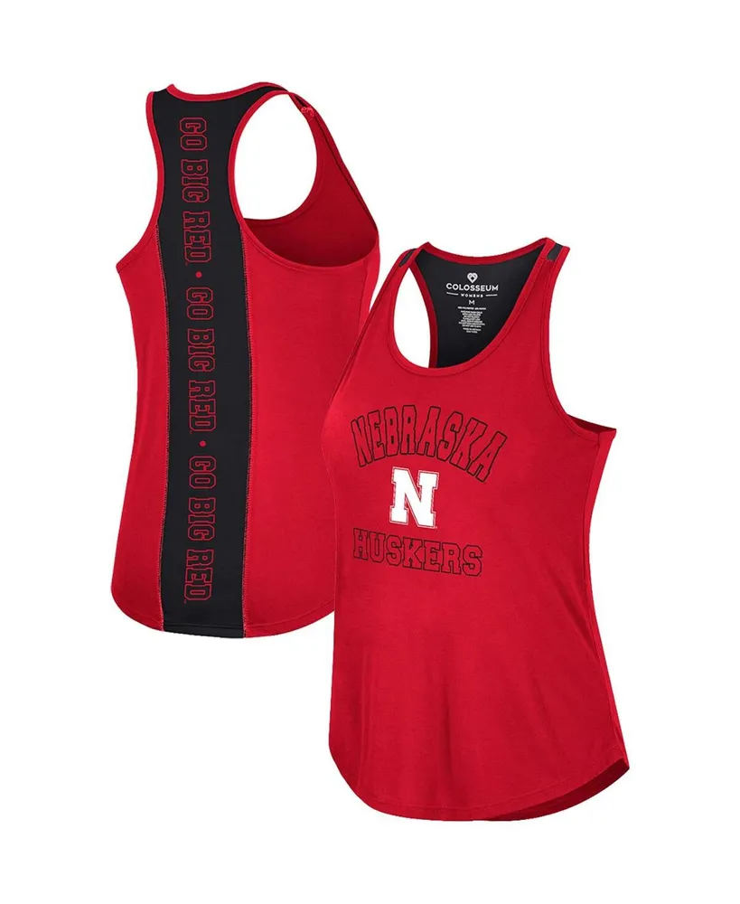 Women's Colosseum Scarlet Nebraska Huskers 10 Days Racerback Scoop Neck Tank Top