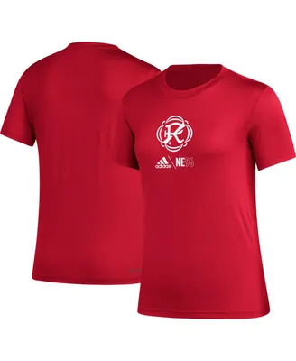Women's adidas Red New England Revolution Aeroready Club Icon T-shirt