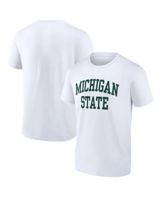 Men's Fanatics White Michigan State Spartans Basic Arch T-shirt
