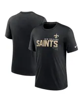 Men's Nike Heather Black New Orleans Saints Team Tri-Blend T-shirt