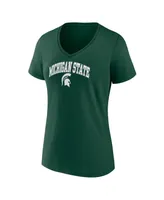 Women's Fanatics Michigan State Spartans Evergreen Campus V-Neck T-shirt