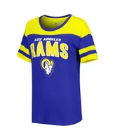 Women's G-iii 4Her by Carl Banks Royal, Gold Los Angeles Rams Play the Ball T-shirt