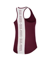 Women's Colosseum Maroon Mississippi State Bulldogs 10 Days Racerback Scoop Neck Tank Top