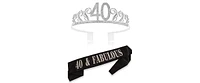 Meant2tobe 40th Birthday Sash and Tiara for Women