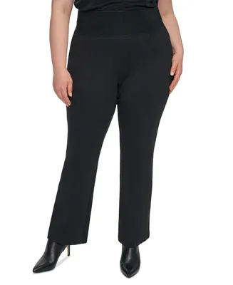 Calvin Klein Plus Size High-Rise Pull-On Pants