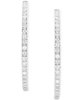 Diamond Small Hoop Earrings (1/4 ct. t.w.) in Sterling Silver