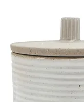 Avanti Drift Lines Textured Ribbed Ceramic Covered Jar