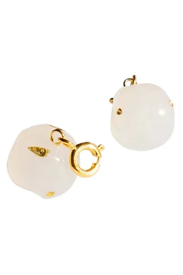 seree Bunny — Jade stone charm earrings