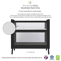 BreathableBaby Breathable Mesh 2-in-1 Mini Crib - Greenguard Gold Certified