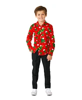 Suitmeister Big Boys Christmas Trees Stars Long Sleeves Shirt