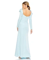 Women's Ieena Empire Long Sleeve Bow Shoulder Slip Gown