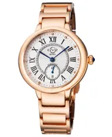 GV2 by Gevril Women's Rome Swiss Quartz Rose Gold-Tone Stainless Steel Watch 36mm