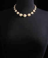Charter Club Gold-Tone Pave & Imitation Pearl All-Around Collar Necklace, 17"+ 2" extender, Created for Macy's