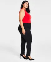 I.n.c. International Concepts Plus Skinny Pull-On Ponte Pants, Created for Macy's