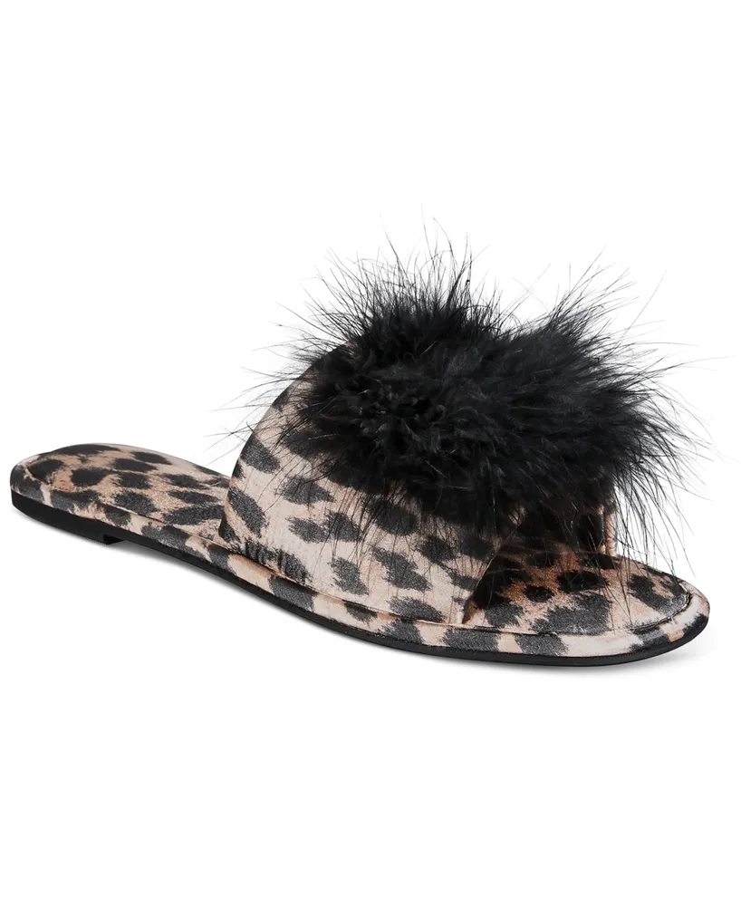I.n.c. International Concepts Women's Satin Pom Slide Boxed Slippers, Created for Macy's