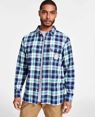 Levi's Men's Worker Relaxed-Fit Plaid Button-Down Shirt, Created for Macy's