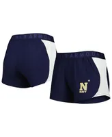 Women's Under Armour Navy, White Navy Midshipmen Game Day Tech Mesh Performance Shorts