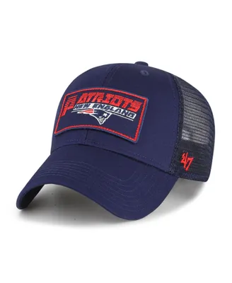 Big Boys and Girls '47 Brand Navy New England Patriots Levee Mvp Trucker Adjustable Hat