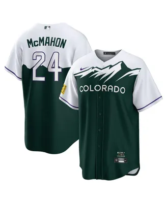 Men's Nike Ryan McMahon White, Forest Green Colorado Rockies City Connect Replica Player Jersey