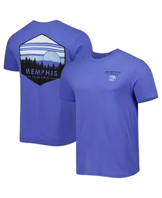 Men's Blue Memphis Tigers Landscape Shield T-shirt