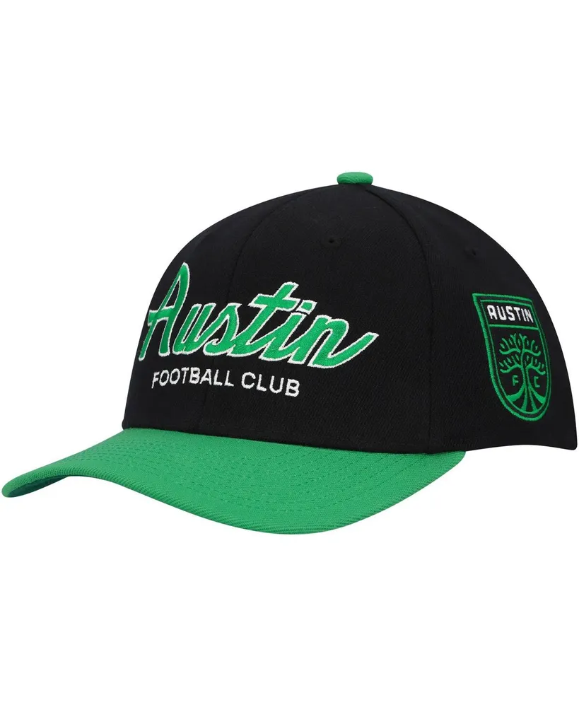 Men's Mitchell & Ness Black Austin Fc Team Script 2.0 Stretch Snapback Hat