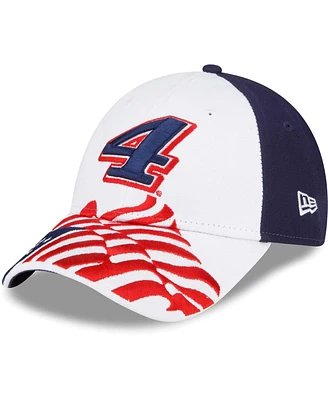 Men's New Era White, Blue Kevin Harvick 9FORTY Americana Snapback Adjustable Hat