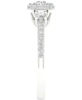 Diamond Halo Engagement Ring (1 ct. t.w.) in 14k White Gold