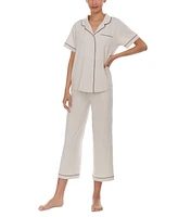 Flora by Nikrooz Women's Annie Notch Top and Capri Pajama Set