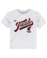 Toddler Boys and Girls Fanatics White Miami Heat 2023 Eastern Conference Champions Locker Room T-shirt