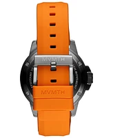 Mvmt Men's Minimal Sport Automatic Orange Silicone Strap Watch 45mm