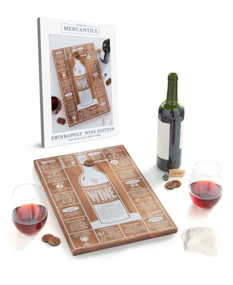 Studio Mercantile Wood Drinkopoly Board Wine Edition