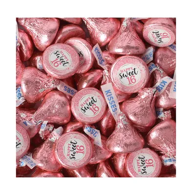 100 Pcs Sweet 16 Birthday Candy Hershey's Kisses Milk Chocolate (1lb, Approx. 100 Pcs)