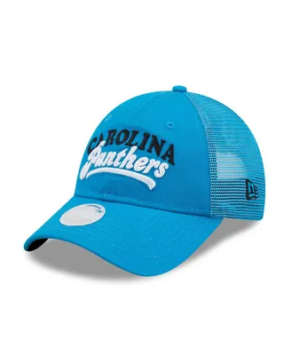 Women's New Era Blue Carolina Panthers Team Trucker 9FORTY Snapback Hat
