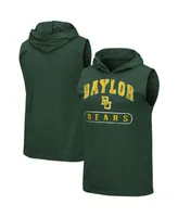 Men's Colosseum Heathered Green Baylor Bears Varsity Hoodie Tank Top