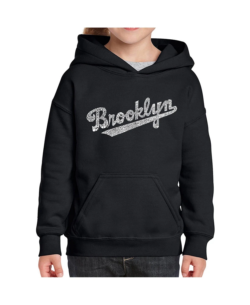 La Pop Art Girls Word Hooded Sweatshirt - Brooklyn Neighborhoods