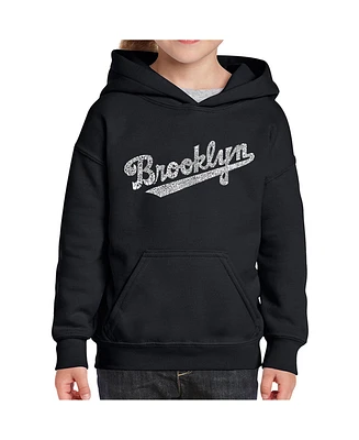 Big Girl's Word Art Hooded Sweatshirt - Brooklyn Neighborhoods