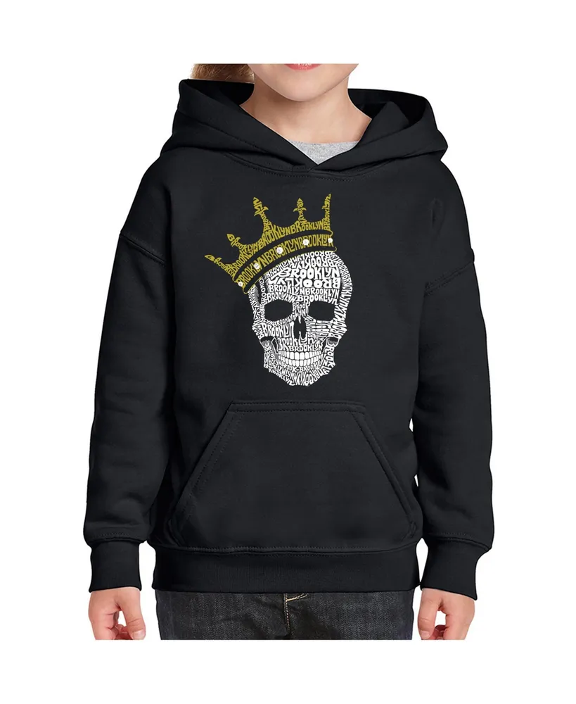 La Pop Art Girls Word Hooded Sweatshirt - Brooklyn Crown