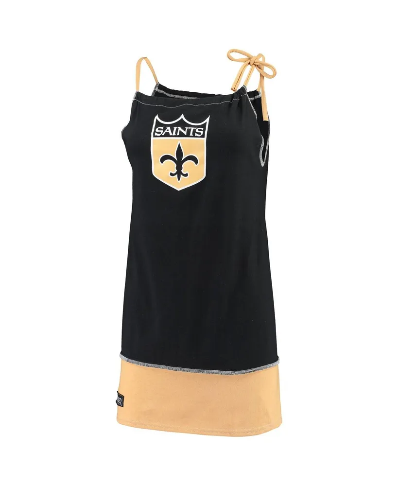 Refried Apparel Women's Refried Apparel Black New Orleans Saints  Vintage-Like Tank Dress | The Shops at Willow Bend